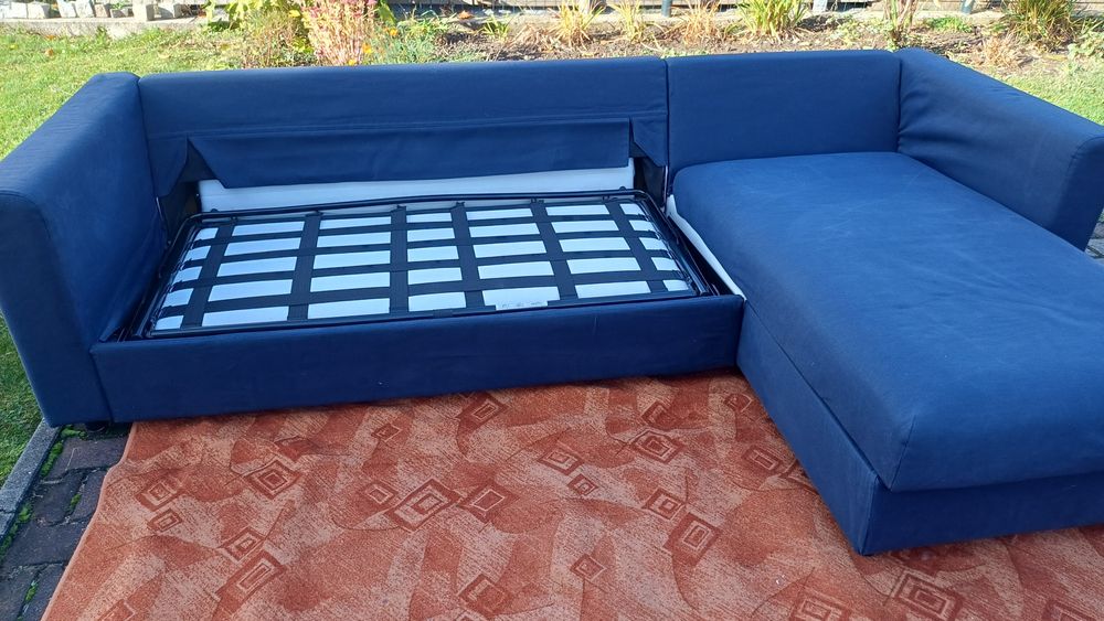Sofa Ikea Vimle granatowa z szezlongiem