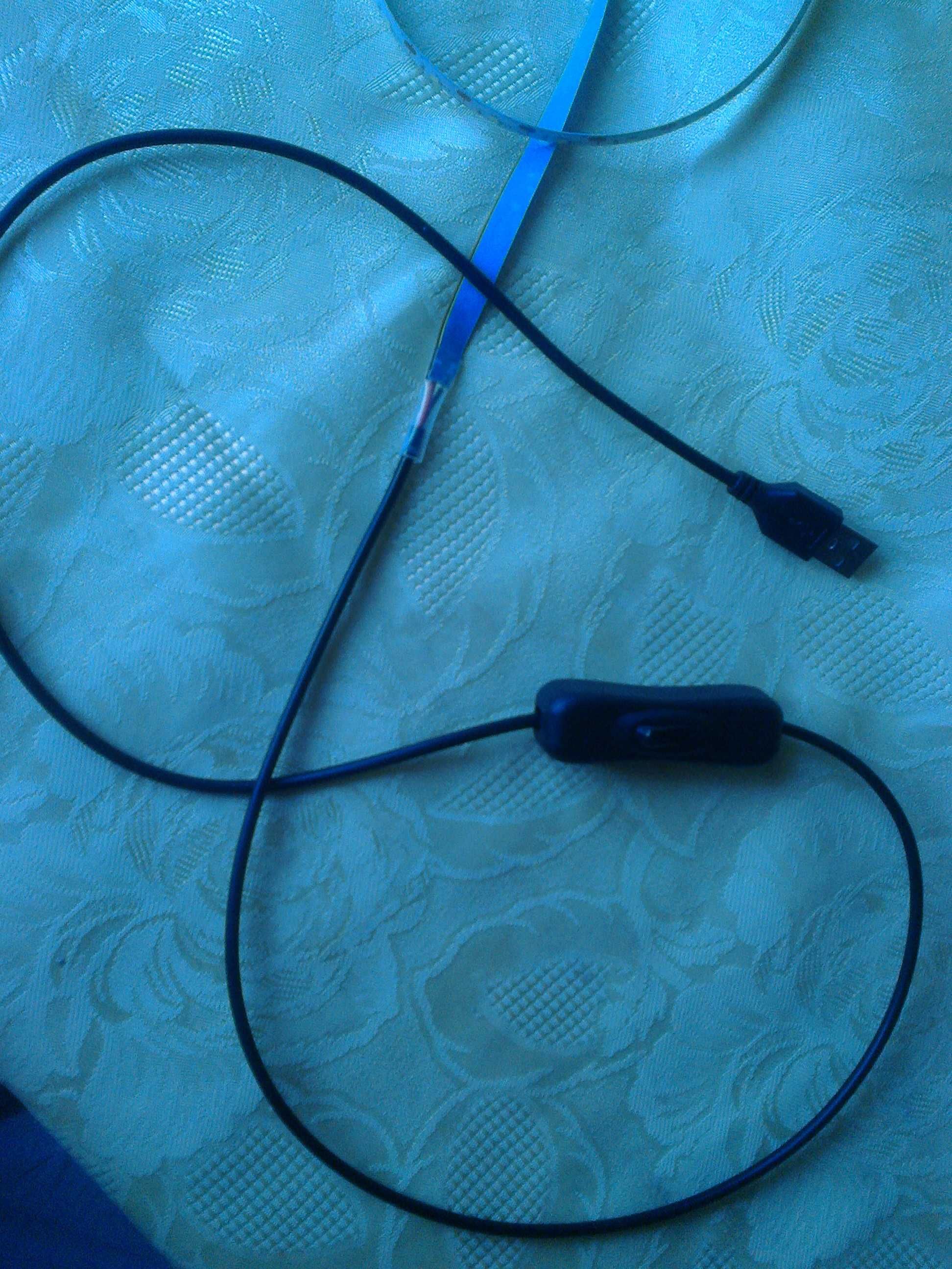 Светодиод  водостойкая.лента USb  5v-  1мнтр провода и  выключатель