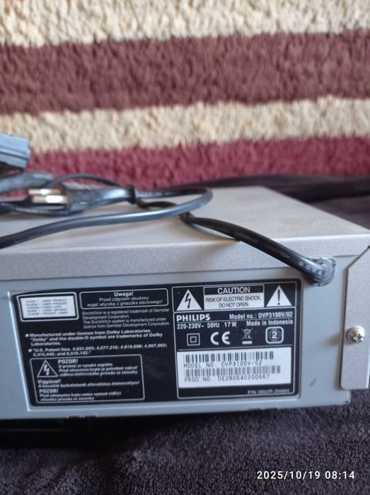 Odtwarzacz DVD VHS Philips gratis
