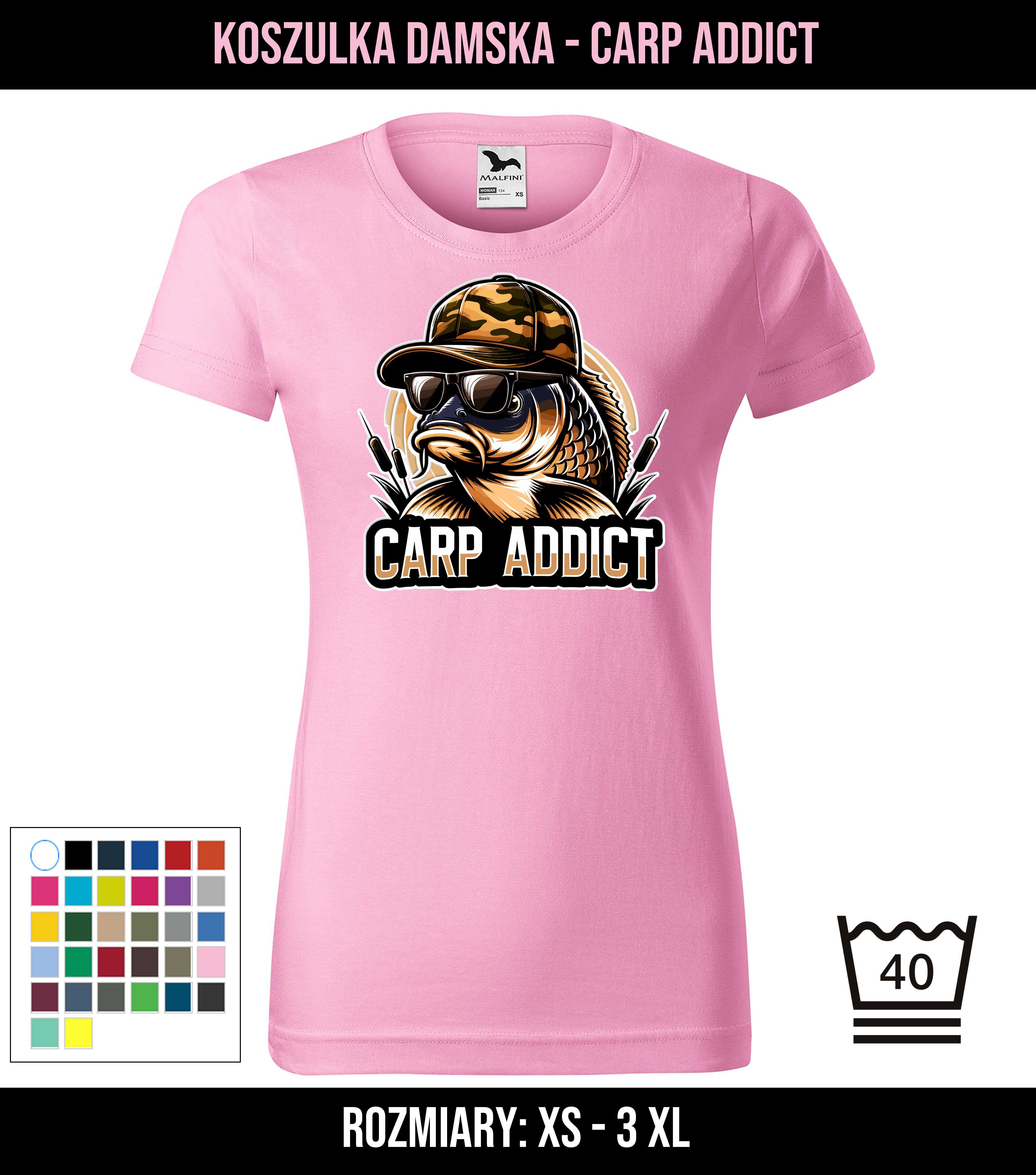 Koszulka karpiowa damska wędkarska / Prezent dla wędkarza / T-Shirt