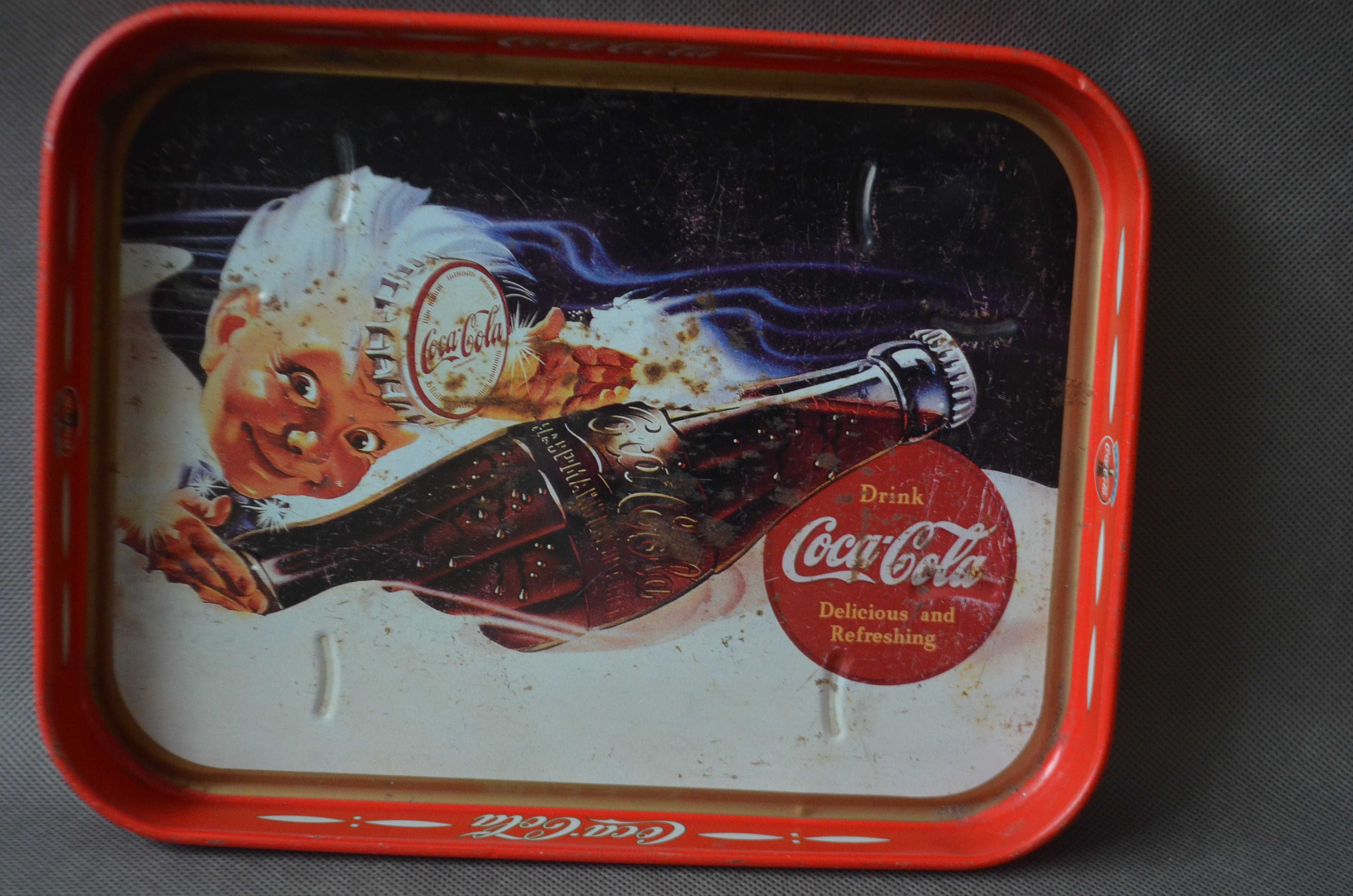 kultowa taca Coca Cola okres PRL