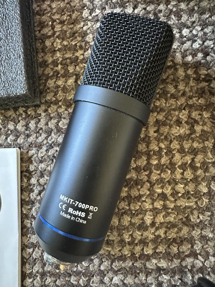 Mikrofon Mozos MKIT-700PRO V2 zestaw statyw kosz gąbka pop filtr