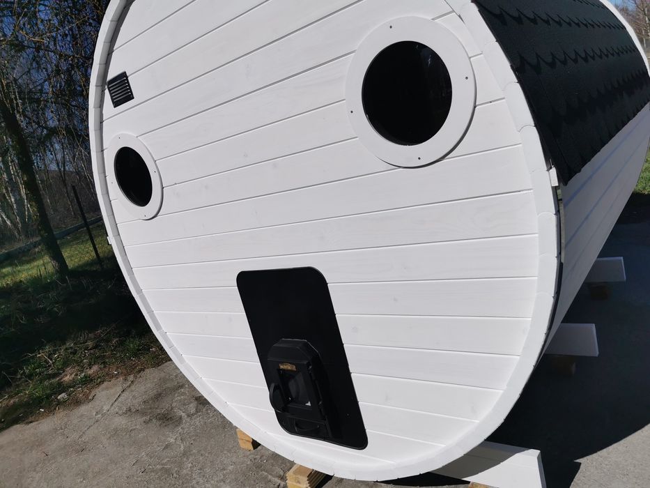 Sauna Ogrodowa 2,5 m x 2,2 m Cały komplet Piec Zewnętrzny