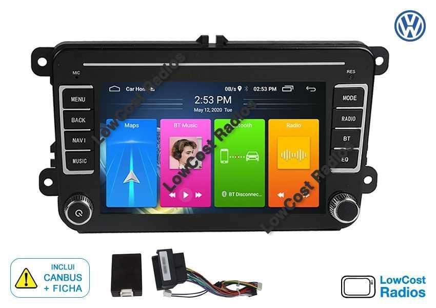 Rádio GPS 7" ANDROID -VW Golf 5 e 6, VW Polo, VW Passat | Skoda | Seat