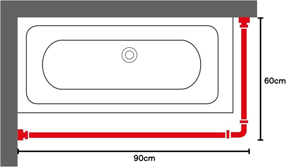 Drążek do Zasłony Prysznicowej, Sealskin Easy Roll, Modułowy, Czarny