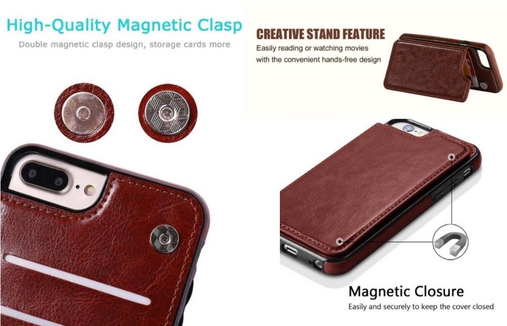 Etui portfel iPhone X XS kabura case NOWE Apple magnetyczne na karty