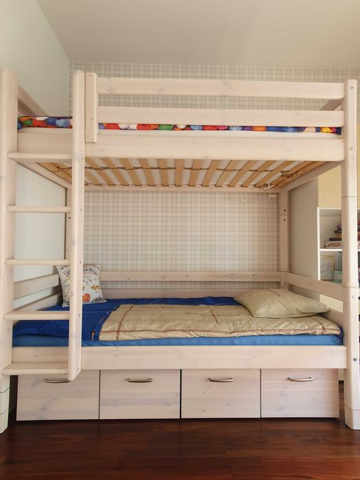 Łóżko piętrowe Flexa Classic dla dzieci (lub 2 pojedyncze łóżka)