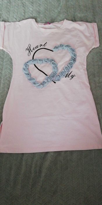 Różowa tunika dziewczęca rozmiar 164