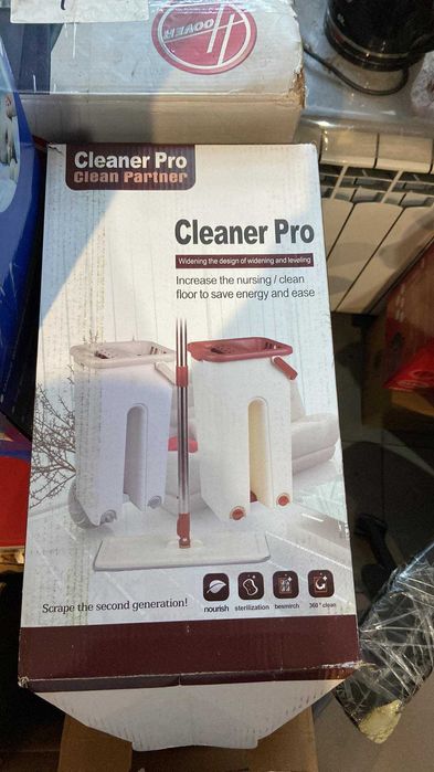 Zestaw mop płaski + wiadro dwukomorowe + mikrofibia + akcesoria