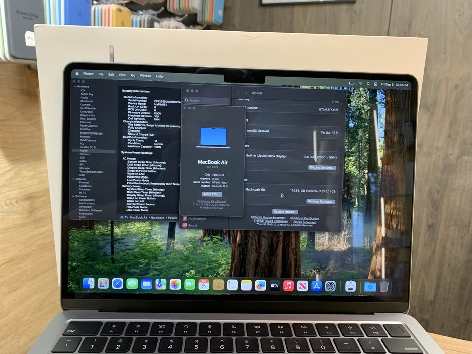 Ноутбук MacBook Air 13.6 M2 8/256Gb Space Gray 100% Магазин Гарантія