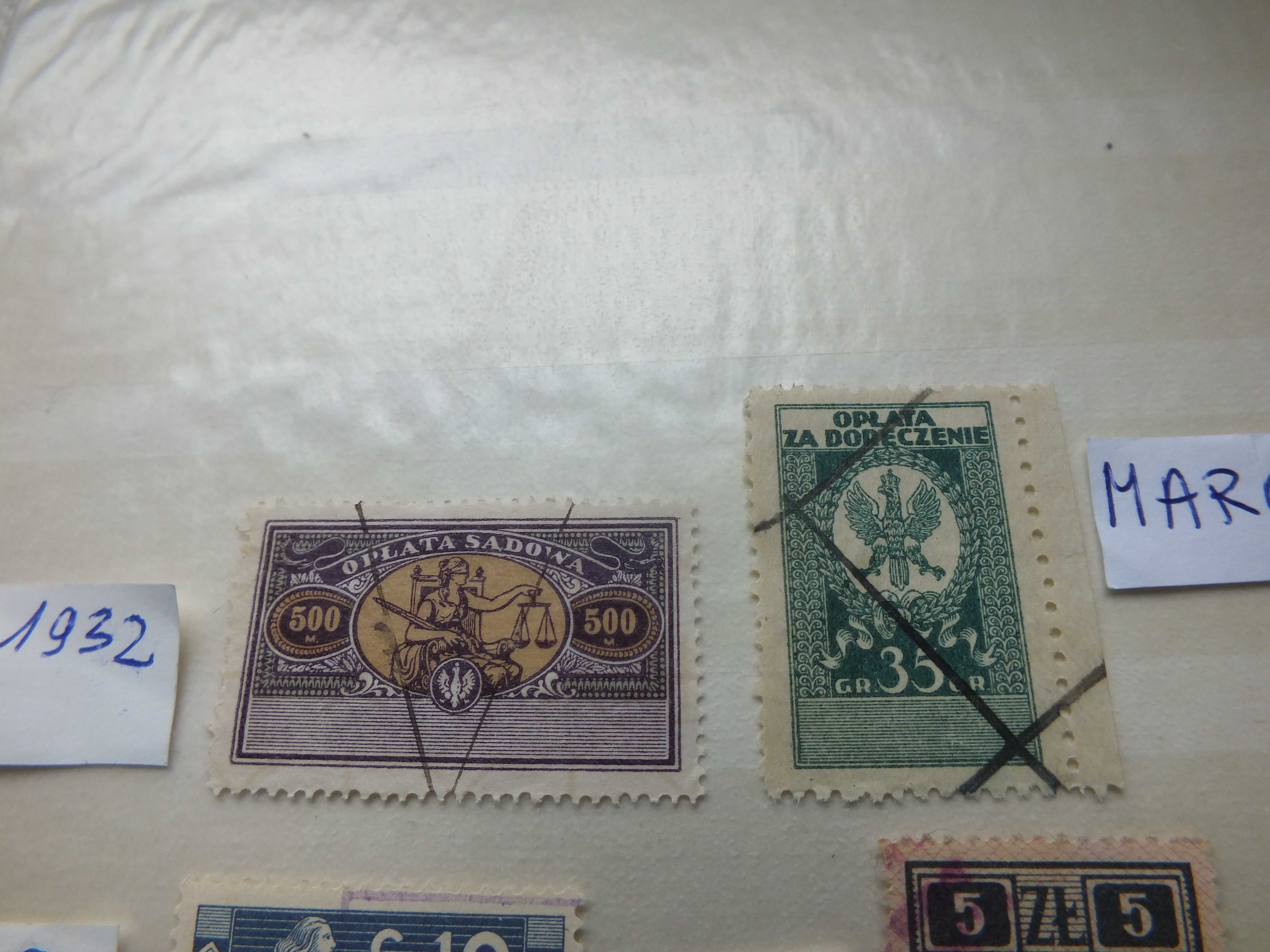 4szt. znaczki opłata sądowa 1932/1948r.POLSKA revenue ZIMOWA POMOC PMW