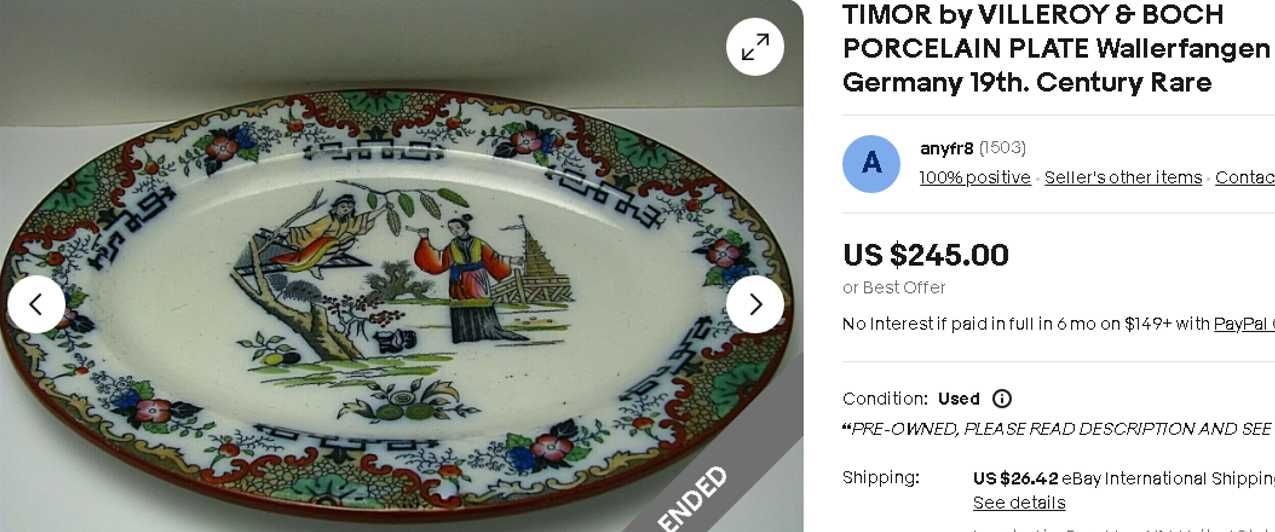 Talerzyk Antyk Piękny - Villeroy & Boch - Wallerfangen - Timor - XIX w