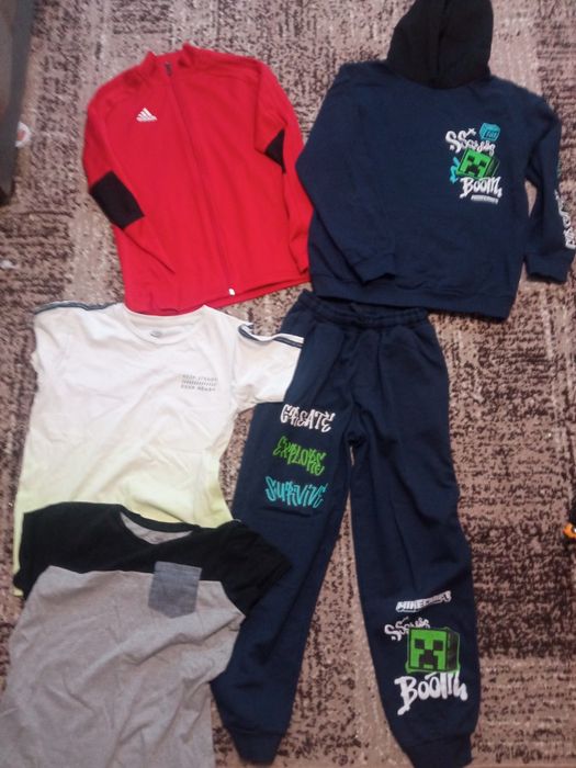 Zestaw do szkoły. Dres jak nowy 152 cm Minecraft, bluza adidas 152 cm