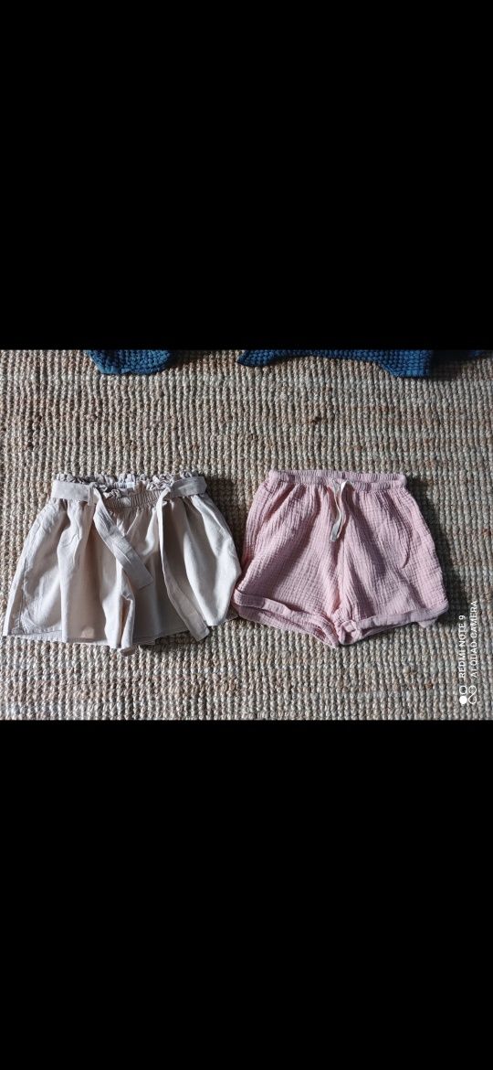 h&m exclusive muślinowe szorty 134