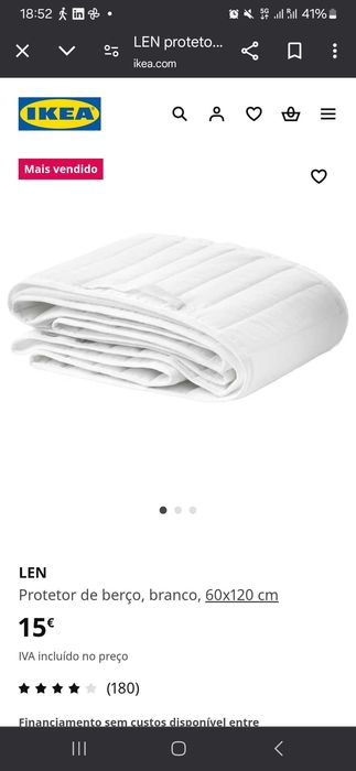 Berço ikea + protetor como novo