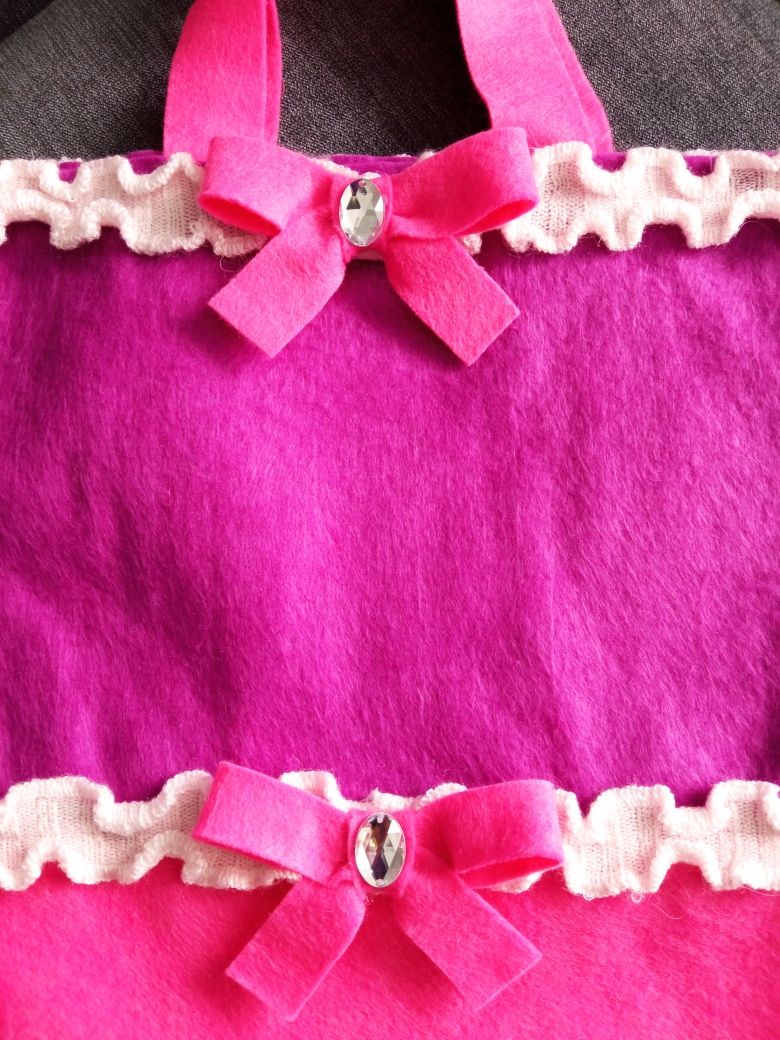 Torebka torebeczka prezentowa mała różowo-fioletowa