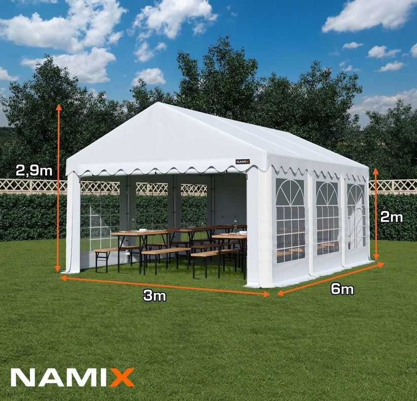 Namiot BASIC 3x6 imprezowy handlowy ogrodowy eventowy PE 240g/m2