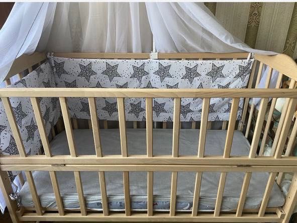Кроватка дитяча , ліжечко для немовляти, ортопедичний матрас, балдахін