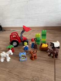 Lego duplo traktor  kot koń owca widły