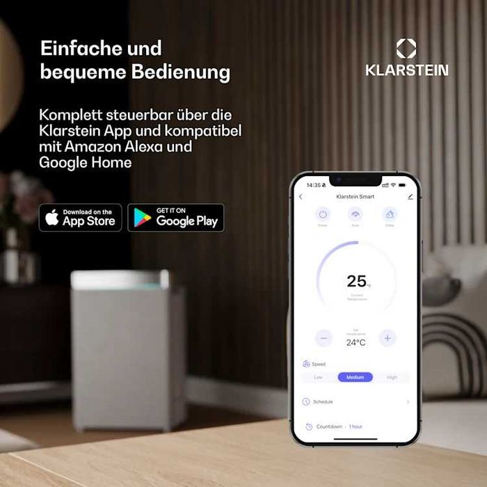 Осушитель воздуха осушувач повітря Klarstein DryFy Connect 50L Wi-Fi