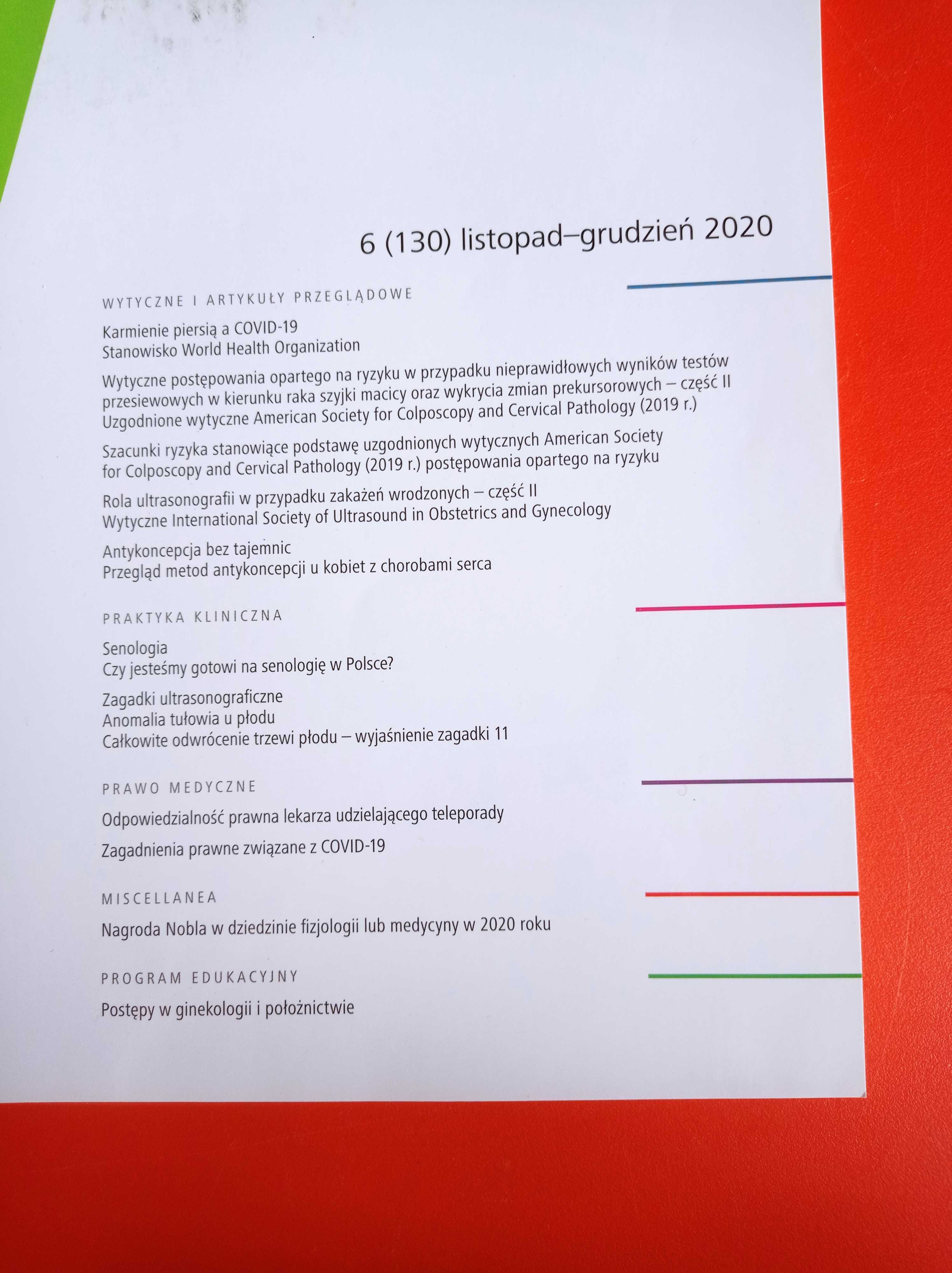 Ginekologia i Położnictwo 6/2020, listopad-grudzień 2020