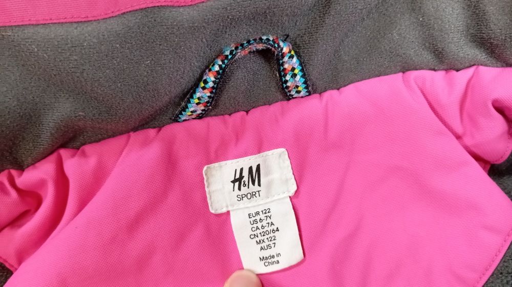Kurtka zimowa, narciarska, H&M, rozmiar 122