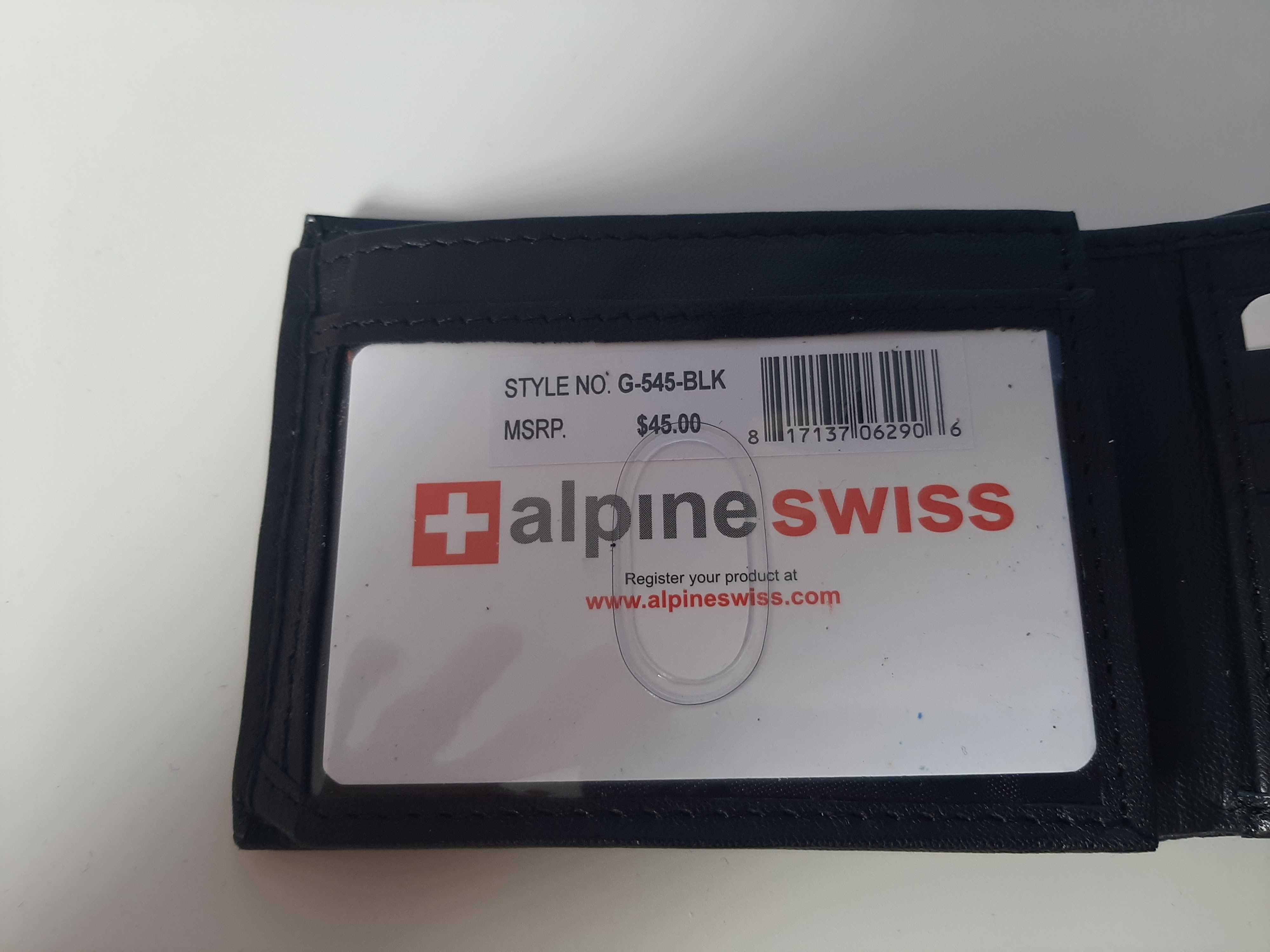 Alpine swiss skorzany portfel