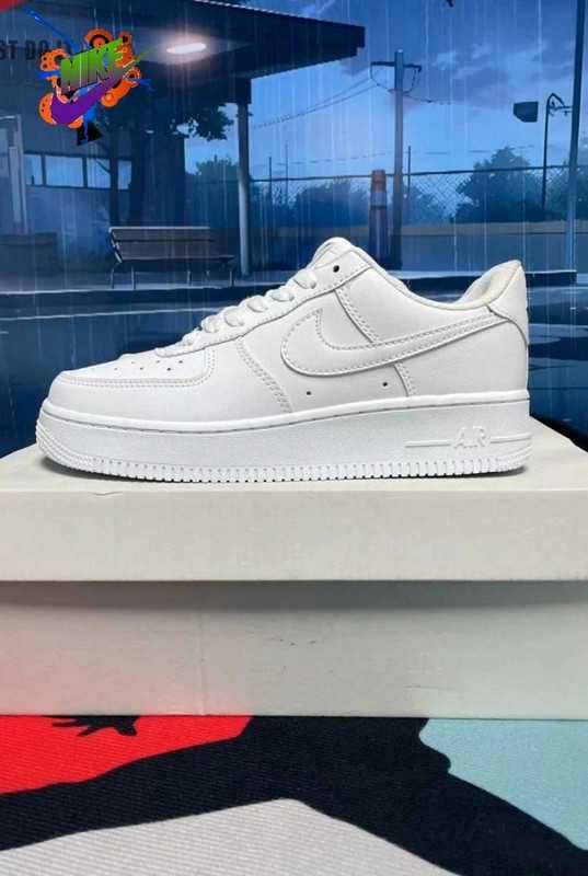 Biały\NikeForce1*airDamskieKomfort ZniżkaTrampkiNeutralne 36.5