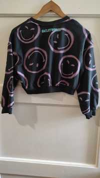 Krótka bluza Smiley World H&M r. 134/140, stan BDB