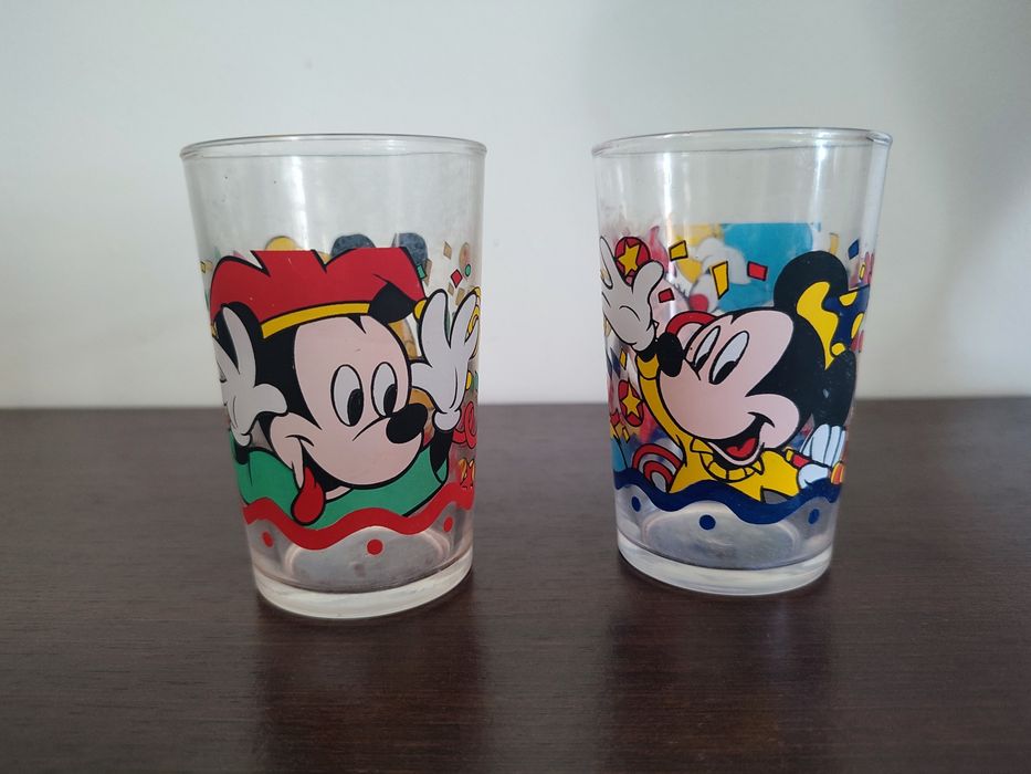 Copos Antigos Pirogravados Rato Mickey
