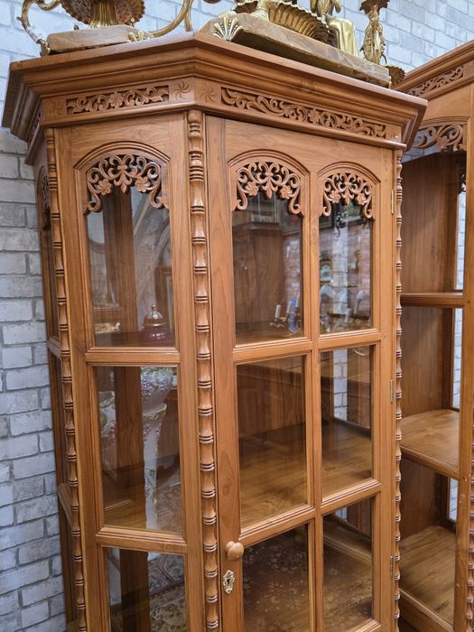 Witryna trapez 100 cm orient akacjowa Indie Tajlandia #1789 S. Węgrów