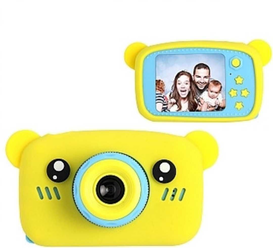 дитячий цифровий фотоапарат ведмедик Teddy GM-24 жовтий