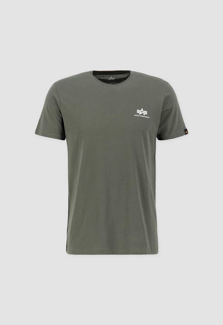 Alpha Industries t-shirt BASIC SMALL LOGO 188505 dark olive