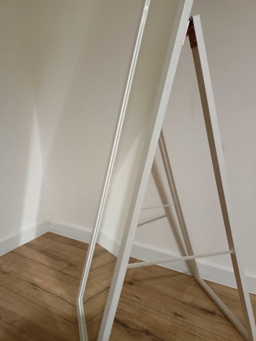 Lustro stojące do garderoby skandynawskie 155 duże białe