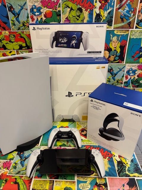 Playstation Ps5 1tb+Napęd+Pad+Słuchawki+Portal Szczecin Ufogames