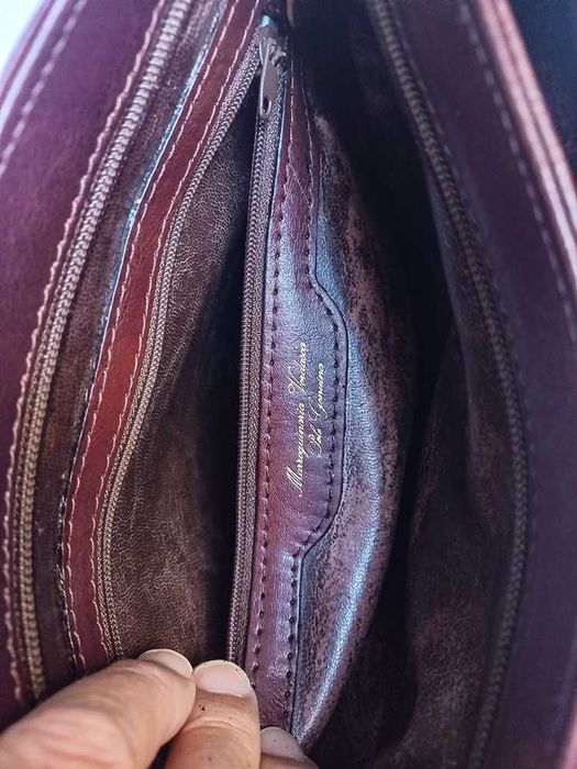 Mala Ombro Pele Genuína Castanho