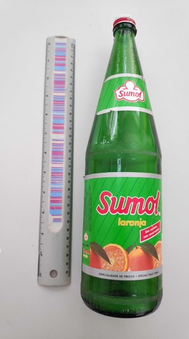 Garrafa 1 litro Antiga Vintage Sumol Laranja