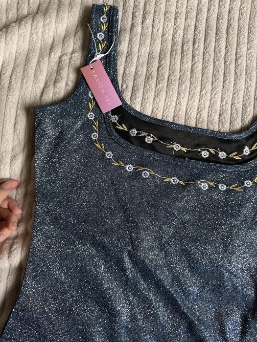 платье міні блакитна