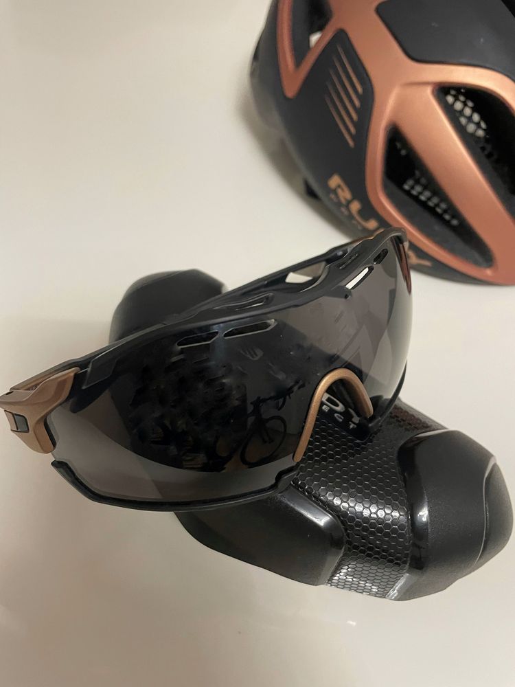 Okulary Rudy Project brązowo-czarne
