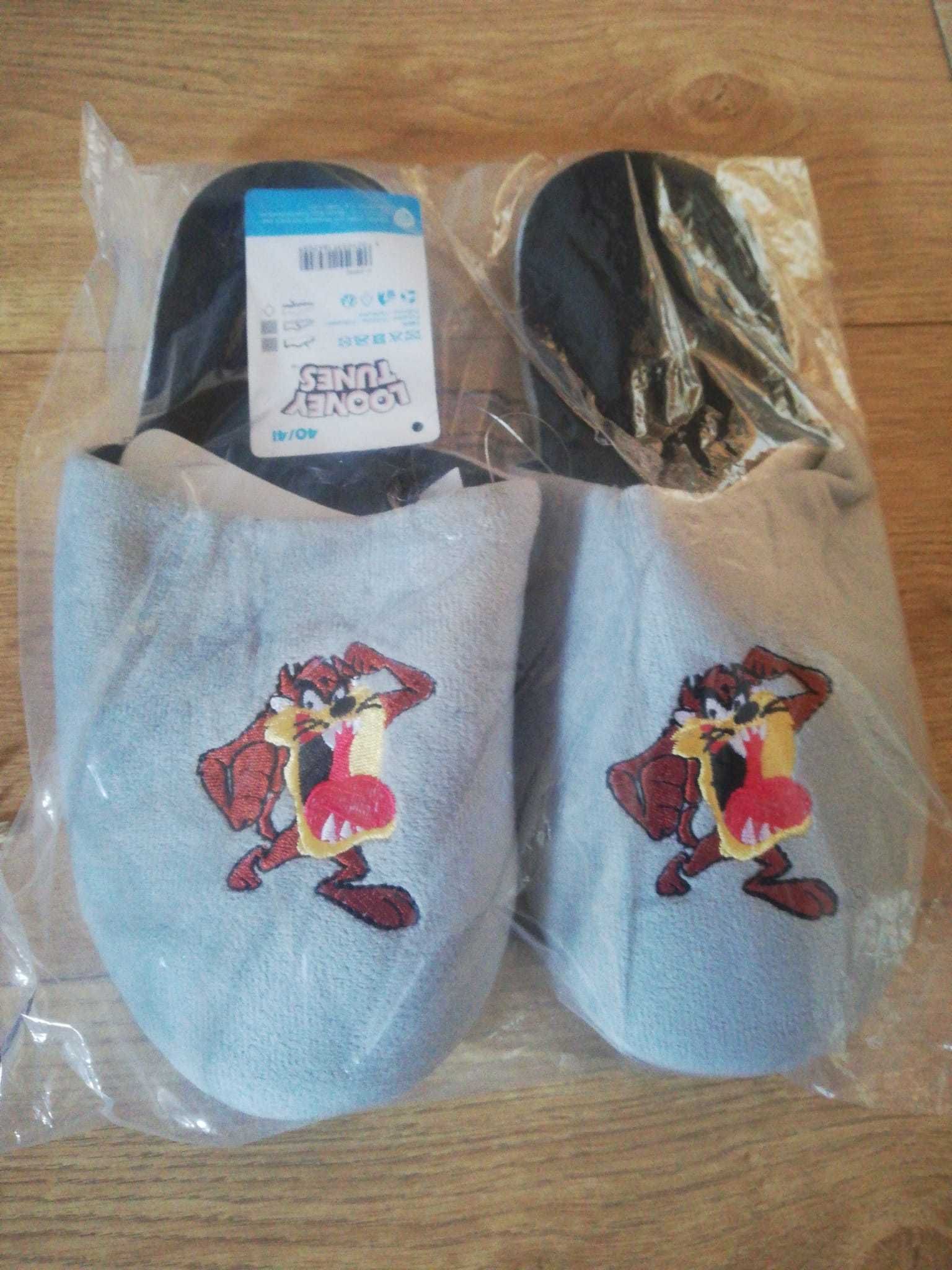 Pantufas de homem do Taz dos Looney Tunes