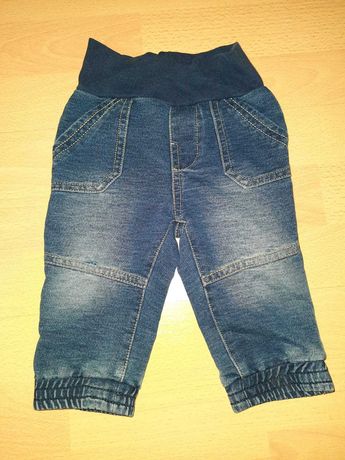 Spodnie z lekkiego jeansu niemowlęce rozm 68/74