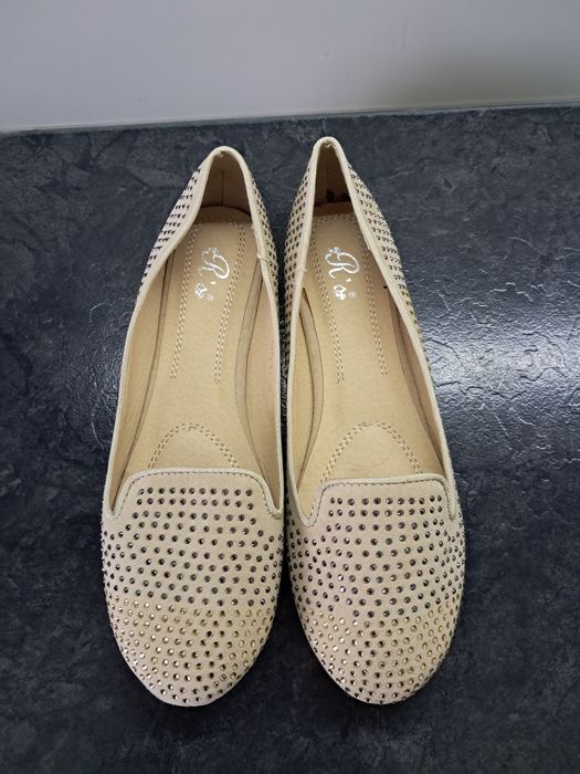 Balerinki z błyskiem, nowe bez metki