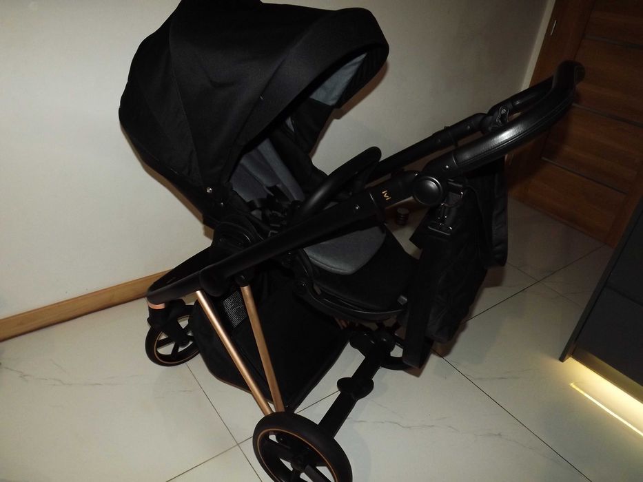 Wózek Roan ivi 2.0 fotelik cybex cloud z Rodkladny do pozycji leżacej