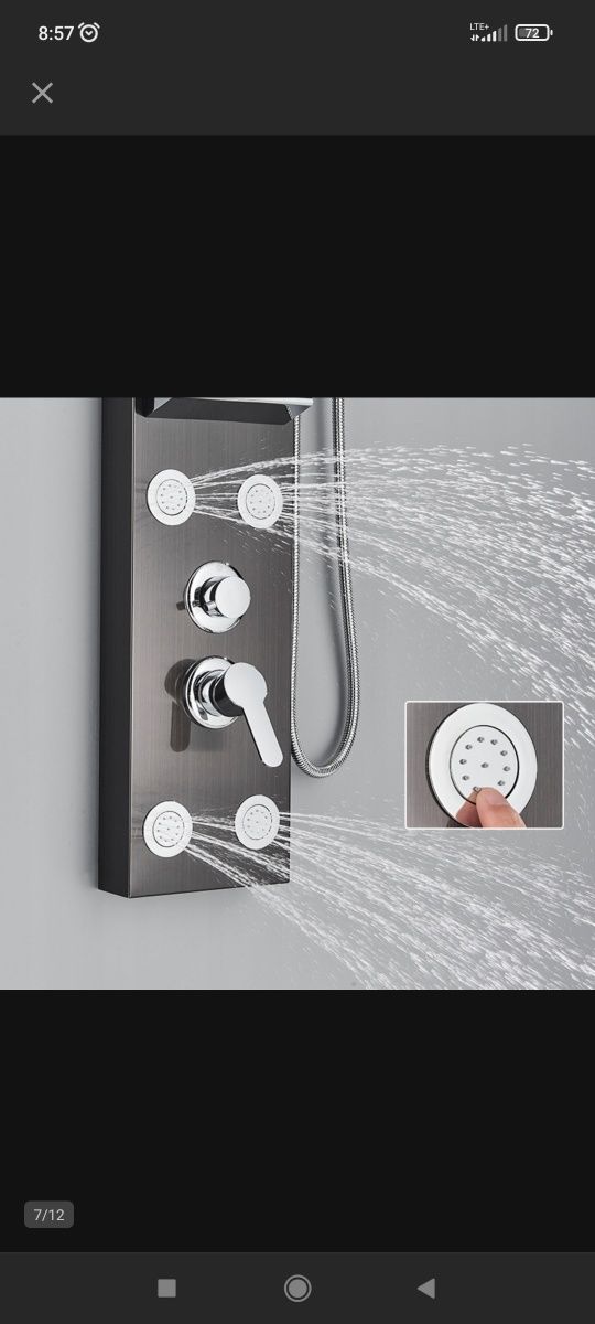 Panel prysznicowy/prysznic/wodospad/ hydromasaż