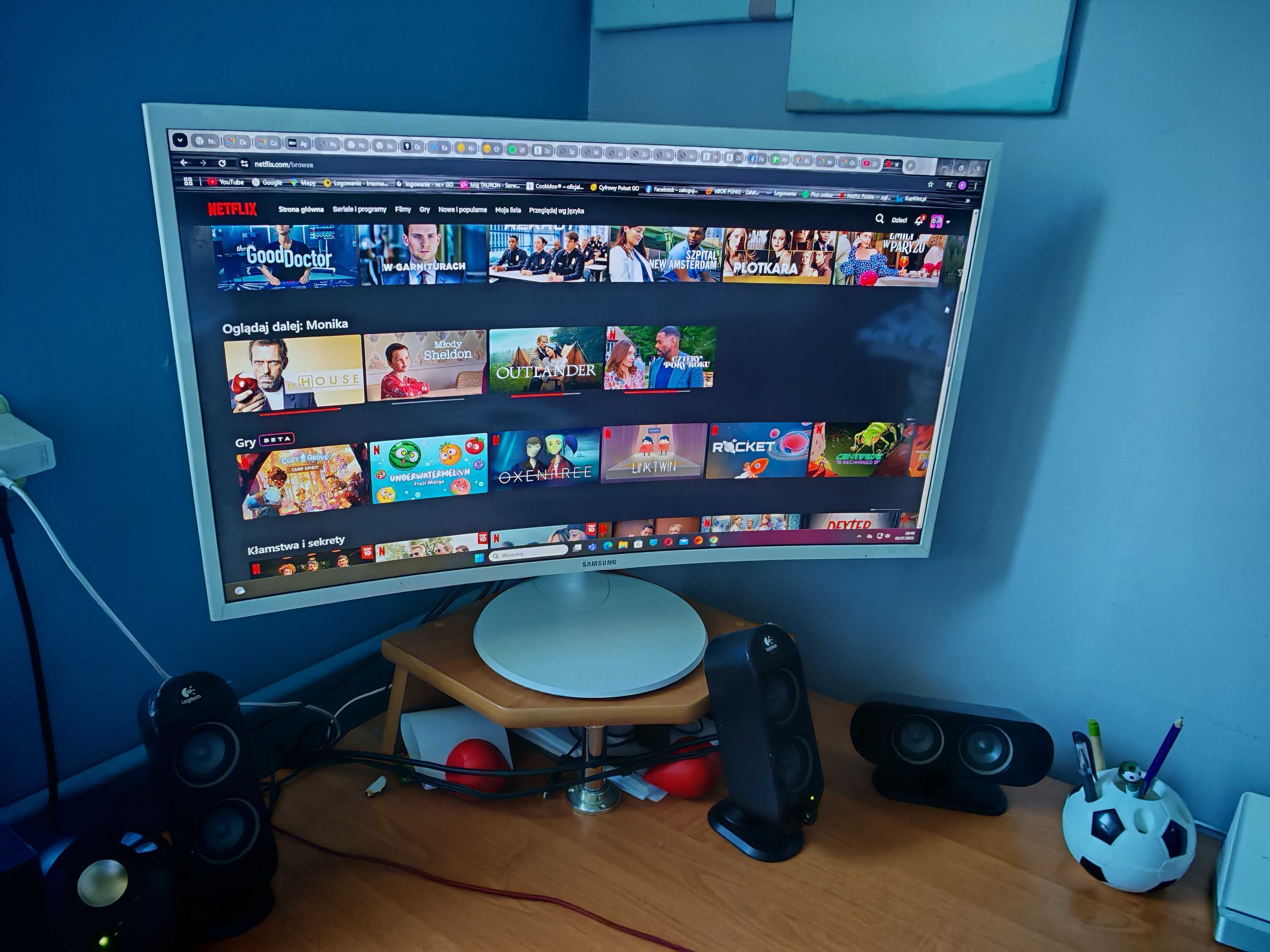 Monitor 32 cale Samsung LC32F391FWXEN zakrzywiony