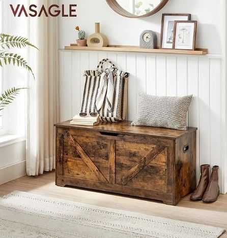 VASAGLE Skrzynia vintage meblowa loft ławka do przechowywania