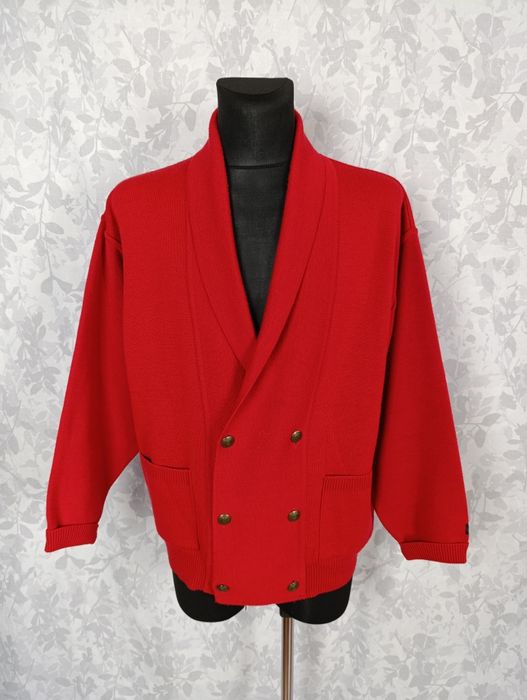 Sweter Kardigan USA Marine XL Czerwony