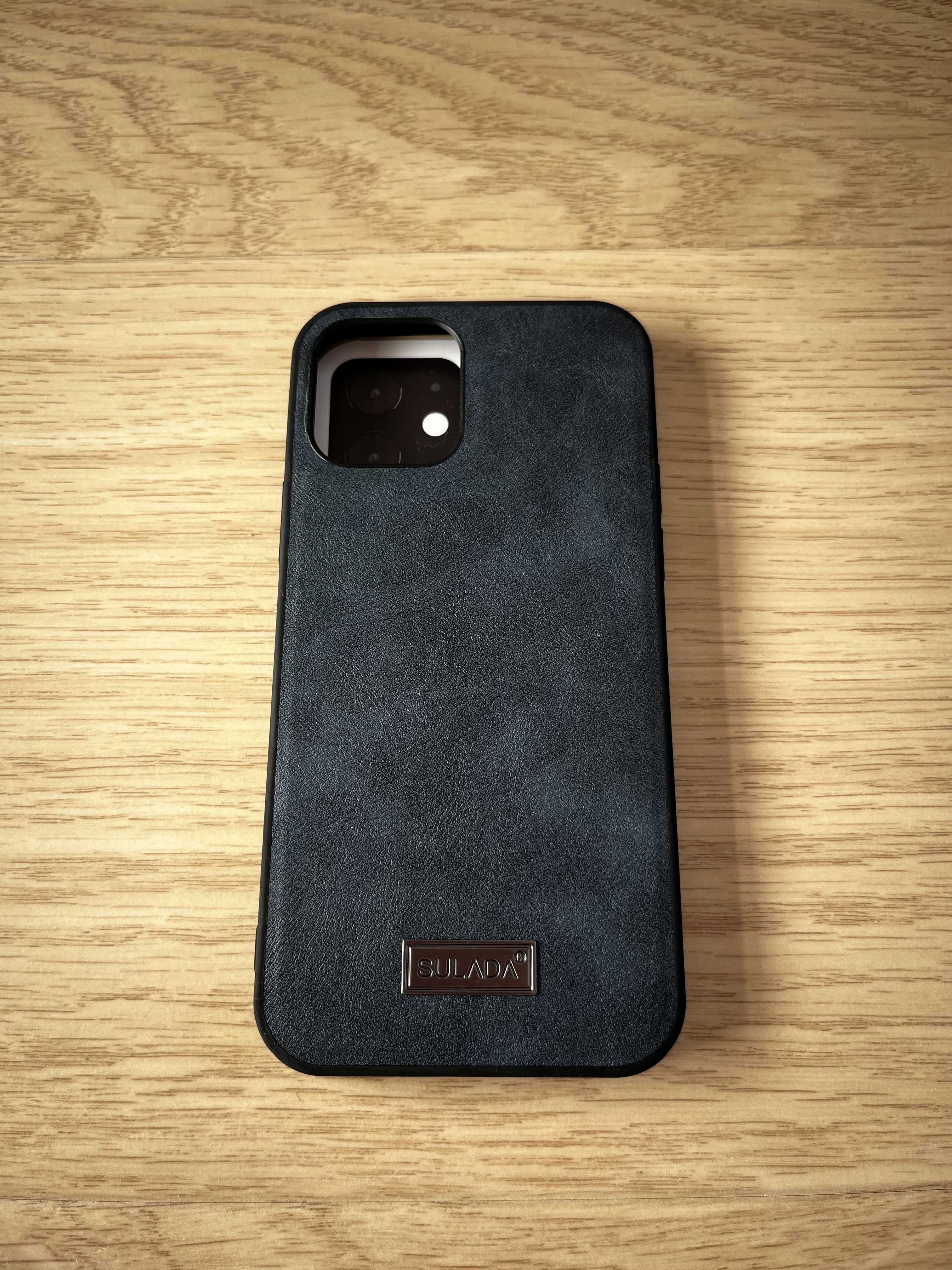 Etui obudowa case iPhone 12/12 Pro granatowe Sulada