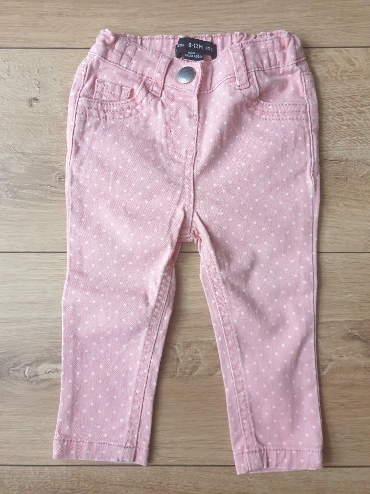 Komplet 2 x bluzka i spodnie H&M, spodnie Primark rozmiar 80
