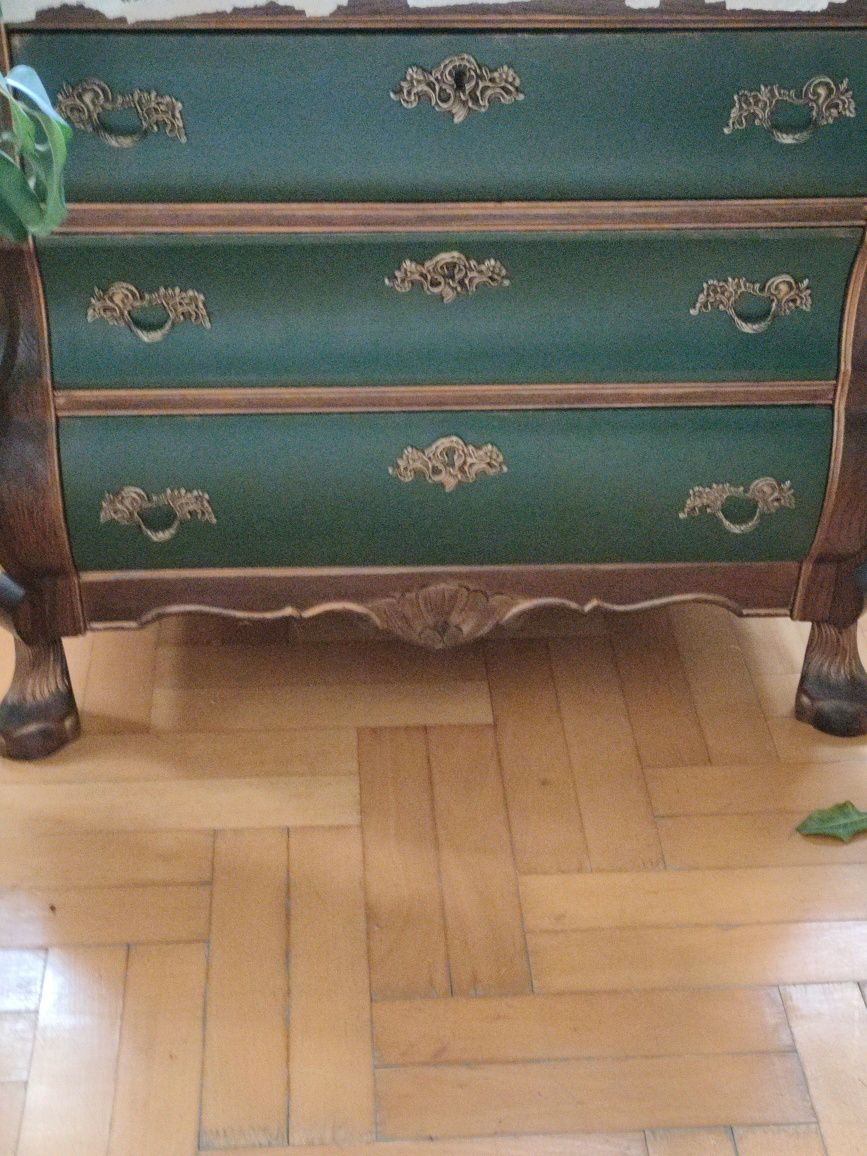 Komoda ręcznie malowana, stara.